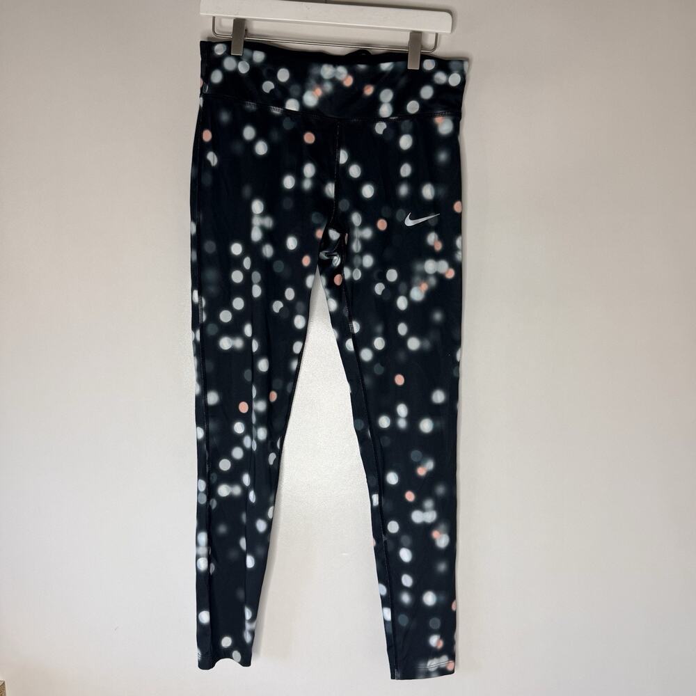 Nike Power Dri-FIT Women’s Running Leggings Size Large Black Printed Athletic